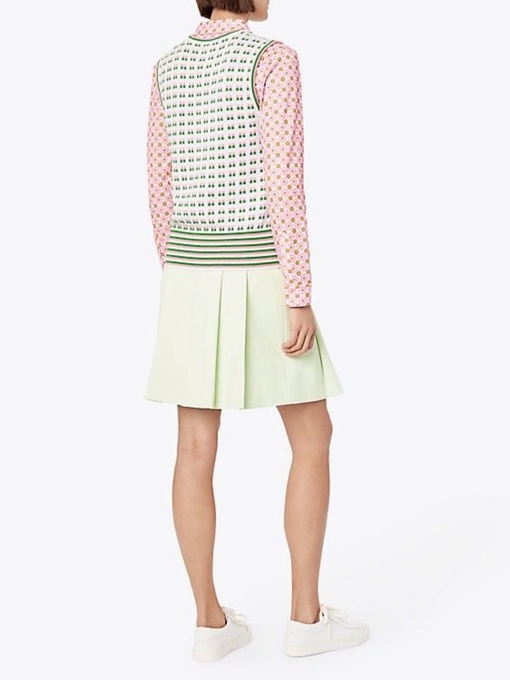 TORY BURCH SPORT Tech Twill Golf Skirt Fresh Mint - Picture 3 of 7